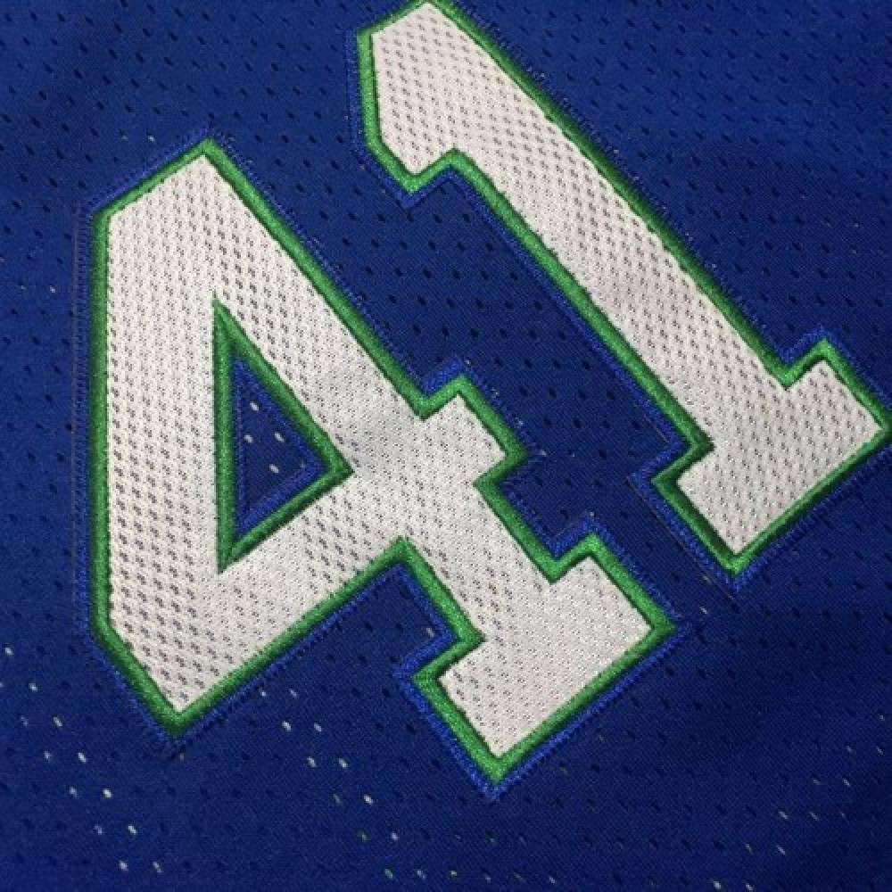 Men's Dallas Mavericks Dirk Nowitzki #41 Throwback Blue 1998-99 Hardwood Classics Jersey-Pro Kit Vault | Brand New 26/27 Sports Jerseys